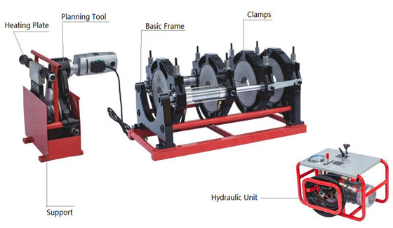 Portable Hdpe Butt Fusion Welding Machine Plastic Joint SHT200-2/4(A) Hydraulic Pipe